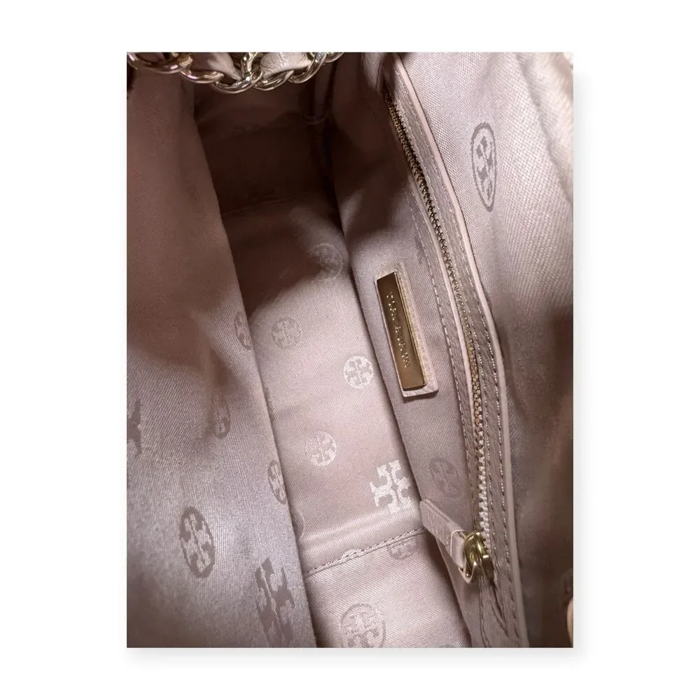 Tory Burch Tan Leather Tassel Chain Shoulder Bag‎ w/ Dust Bag Western Boho Chic